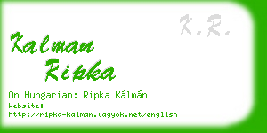 kalman ripka business card